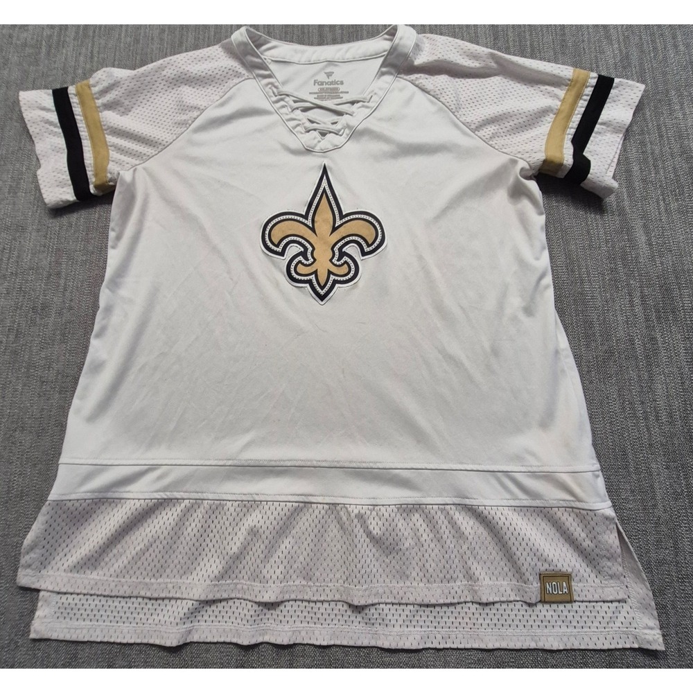 Fanatics New Orleans Saints women's draft me jersey mesh lace up white XXL NFL
